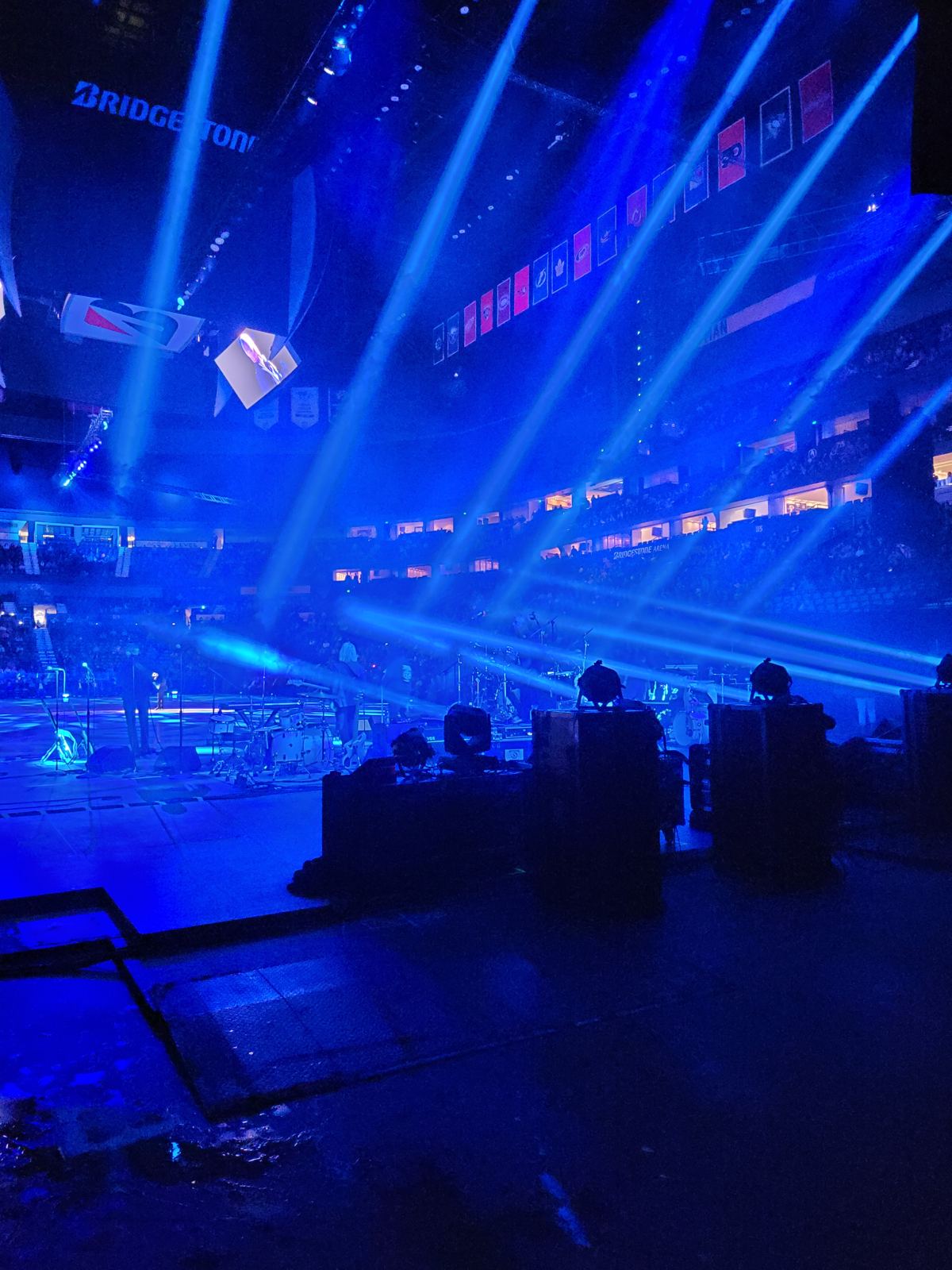 Arena beam look from the floor