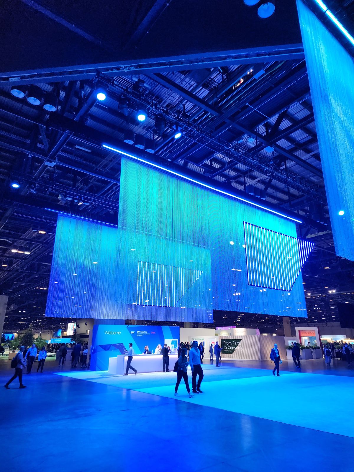Suspended light-curtain installation — SAP Sapphire